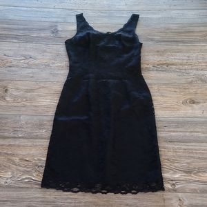 Vintage Chic Black Lacey Glam Sleeveless Lightweight Lined Dress